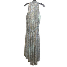 Load image into Gallery viewer, Molly Bracken Dress Womens Extra Large 50" Long High Low Maxi Festival Teal AOP