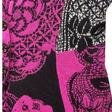 Load image into Gallery viewer, Zozo Sweater Womens Medium Cardigan Floral Patchwork Festival Artsy Abstract