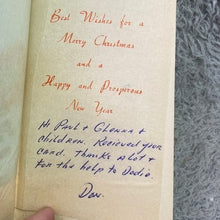 Load image into Gallery viewer, Vintage Vietnam Handpainted Silk Christmas Card