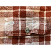 Load image into Gallery viewer, Brixton Shirt Womens Small Flannel Jacket Plaid Button Up Long Sleeve Orange