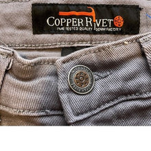 Load image into Gallery viewer, Copper Rivet Jeans Mens 29x32 Gray Slim Fit Straight Leg Stretchy Academia