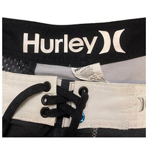 Load image into Gallery viewer, Hurley Shorts Mens Size 36 Surfing Board Spellout Logo Beach Stripe Drawstring