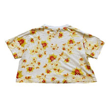 Load image into Gallery viewer, Nike Shirt Womens Large Crop Top Floral Spell Out Center Swoosh AOP Bloomcore