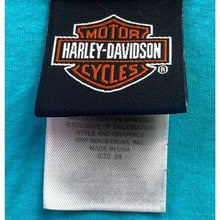 Load image into Gallery viewer, Harley Davidson Shirt Womens 2XL Raglan Knoxville TN Spell Out Grunge Motorcycle