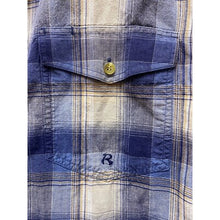 Load image into Gallery viewer, Roper Shirt Mens Large Blue Button Up Plaid Flannel Western Cowboy
