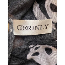 Load image into Gallery viewer, GERINLY Panda Scarf Sheer Black White AOP 70" x 30"