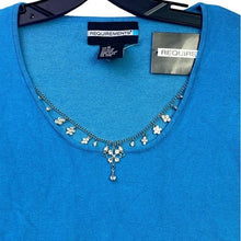 Load image into Gallery viewer, Requirements Sweater Womens Medium Mature Office Career Jeweled Academia NWT