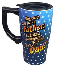 Load image into Gallery viewer, Dad Father 18oz Ceramic Travel Lid Handle Coffee Cup NIB