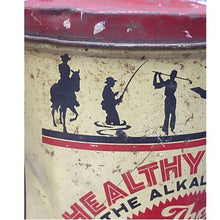 Load image into Gallery viewer, Vintage New Era Potato Chips Advertising Tin Can Nicolay Dancey Art Deco Red Lid