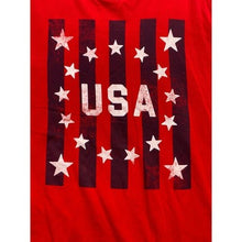 Load image into Gallery viewer, USA Shirt Mens 2XL Patriotic Spell Out Festival Everyday Streetwear Academia