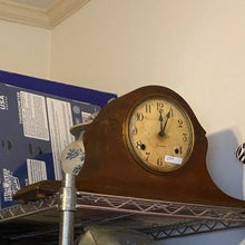 Load image into Gallery viewer, Antique Sessions Mantel Clock 8 Day Pendulum Key Wind Wooden Patina