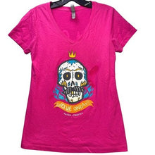 Load image into Gallery viewer, Taco Tequila Shirt Womens Medium Sugar Skull Spell Out AOP Promo Advertising