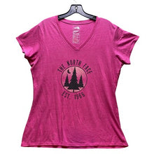 Load image into Gallery viewer, The North Face Shirt Womens Extra Large Heathered V-Neck Spell Out Pink