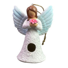 Load image into Gallery viewer, Angel Birdhouse Garden Decor Flower Wings Hanging Outdoors