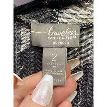 Load image into Gallery viewer, Chicos Travelers Cardigan Womens 2 Waterfall Sleeveless Abstract Open Front