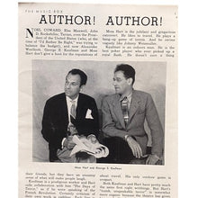 Load image into Gallery viewer, Vintage 1940 Playbill The Music Box Beer Cigarette Chevy Baseball Advertising