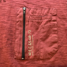 Load image into Gallery viewer, Marc Ecko Shirt Mens 2XL Maroon Long Sleeve Zip Pocket Casual Pull Over