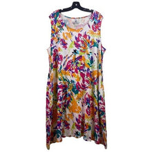 Load image into Gallery viewer, Cupio Dress Womens 2XL Sleeveless Tank Rainbow AOP Stretchy Festival Boho Flowy