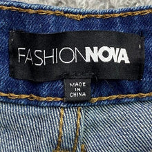 Load image into Gallery viewer, Fashion Nova Jeans Womens 0 Silver Metallic Distressed Punk Grunge Streetwear