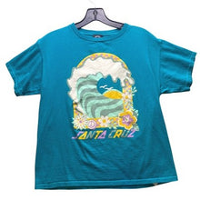 Load image into Gallery viewer, Santa Cruz Shirt Womens Large Wave Floral Skate Spellout Skater Skateboard