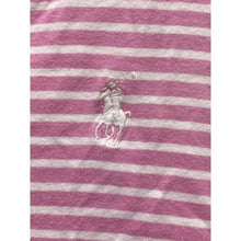 Load image into Gallery viewer, Polo Ralph Lauren Shirt Womens Large Pink Striped V-Neck Preppy Academia Mature