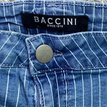 Load image into Gallery viewer, Baccini Shorts Womens 16W Pinstripe Denim Preppy Academia Retro Streetwear