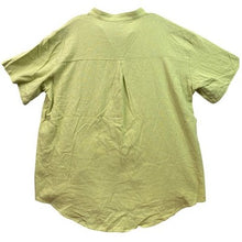 Load image into Gallery viewer, Art To Wear Shirt Womens 3XL Lime Green Artsy Floral Rainbow Button Down Mature