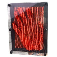 Load image into Gallery viewer, Pin Art 3D Pin Sculpture Red Plastic Pins Sensory Interactive NIB