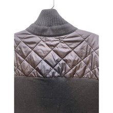Load image into Gallery viewer, Banana Republic Sweater Jacket Mens Large Black Quilted Merino Wool Full Zip