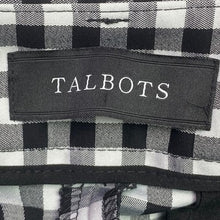 Load image into Gallery viewer, Talbots Pants Womens 10 Black White Gingham Checkered Pull On Career Preppy