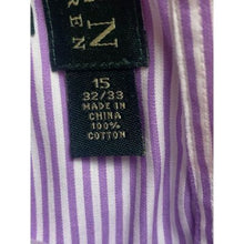 Load image into Gallery viewer, Lauren Ralph Lauren Shirt Adult 15/32/33 (XL) Purple White Button Up Dress Mens