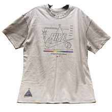 Load image into Gallery viewer, Nike Shirt Mens Medium White Spell Out Center Swoosh Rainbow Spectrum Mind Body