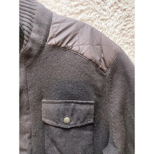 Load image into Gallery viewer, Banana Republic Sweater Jacket Mens Large Black Quilted Merino Wool Full Zip