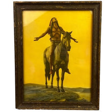 Load image into Gallery viewer, Vintage John Drescher Co Print End Of The Trail Framed