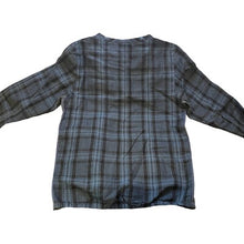 Load image into Gallery viewer, Paul Smith Shirt Mens Medium Blue Plaid Side Zip Italy Academia Preppy