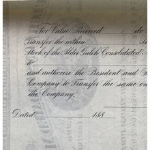 Load image into Gallery viewer, Antique 1880s Mining Stock Certificate Montana Unused Covered Wagons Ephemera