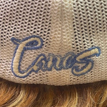 Load image into Gallery viewer, Canes Baseball Hat Adult Small - Medium Cap Trucker Mesh Spell Out Script