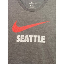 Load image into Gallery viewer, Seattle Nike Shirt Mens Large Center Swoosh Spell Out Grunge Athletic Athleisure