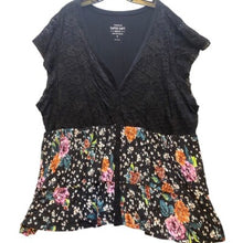 Load image into Gallery viewer, Torrid Shirt Womens 5XL Floral Lace Top Button Front Flowy Bloomcore Boho Ladies