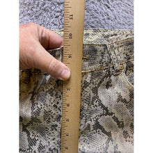 Load image into Gallery viewer, Grace in LA Pants Womens 30 Snakeskin Jeans Gold Metallic Stretch Festival
