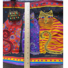 Load image into Gallery viewer, Laurel Burch Tote Bag Feline Fantasy Rainbow Cats Whimsical Art Boho Festival