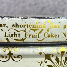 Load image into Gallery viewer, Vintage Continental Baking Co Advertising Tin Fruit Cake Box Starburst Retro