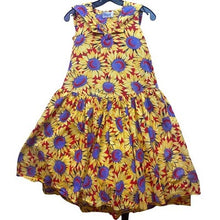 Load image into Gallery viewer, Vintage Mousefeathers Dress Girls 12 Sunflowers AOP Sleeveless Sailor Buttons