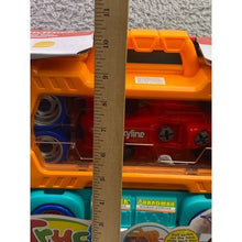 Load image into Gallery viewer, Semi-Truck Trailer Playset Lights Music Racecar Toy Toolbox Kids 3+ 36 Pieces