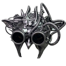 Load image into Gallery viewer, Steampunk Mask Cosplay Goggles Horns Gears Spikes Futuristic Cyberpunk Prop