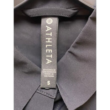Load image into Gallery viewer, Athleta Shirt Womens Small Black Button Down Tunic Long Sleeve Athleisure