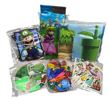 Load image into Gallery viewer, Super Mario Birthday Party Supplies Decorations Backdrop Cake Toppers Balloons
