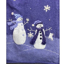 Load image into Gallery viewer, Croft & Barrow Sweater Womens Large Wool Angora Grandmacore Full Zip Snowmen