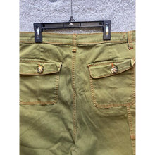 Load image into Gallery viewer, ModCloth Pants Womens 18 Olive Green Pants Orange Stitching Anthropologie Casual