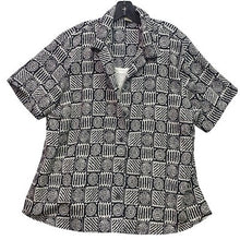 Load image into Gallery viewer, Vintage Notations Blouse Womens 1XL Geometric Mature Career Button Down